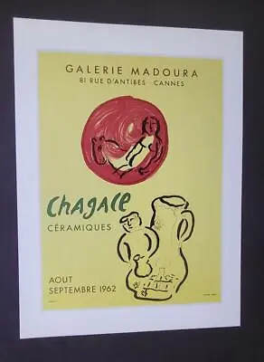 Marc Chagall Galerie Madoura  Ceramiques  Mourlot Poster Offset Lithograph 1975 • $39