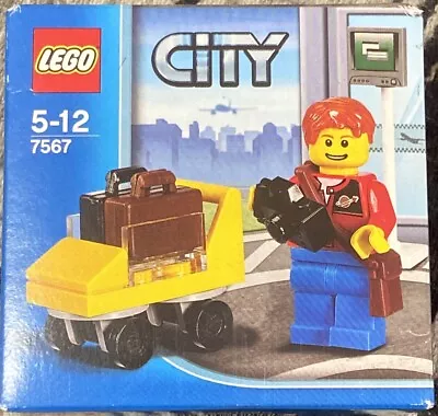 Lego City 7567 2010 Baggage Trolley And Mini Figure Brand New In Box • $22.70
