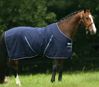 Horseware Rambo Stable Sheet Embossed Lining Travel Summer Cooler Navy 5'0-7'3  • £117.95