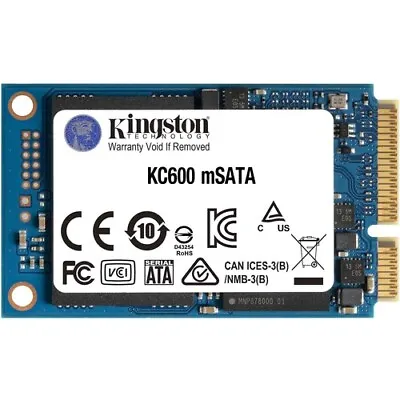 Kingston KC600 512 GB Solid State Drive - MSATA Internal - SATA (SATA/600) • $68.86