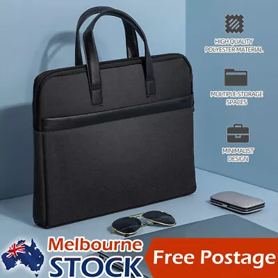 Deli Office Briefcase For Men Laptop Large Business Messenger Bag With Zippers • $49.49