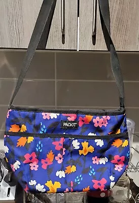 Packit Freezable Lunch Bag Colorful Flowers No Ice Packs Needed. Preowned.  • $9.88