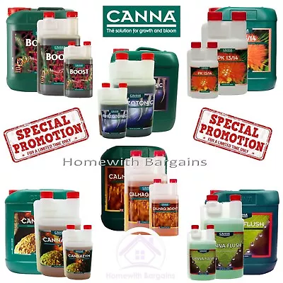 CANNA ADDITIVES: Boost Rhizotonic Cannazym PK 13/14 CalMag Flush - Hydroponics • £39.85