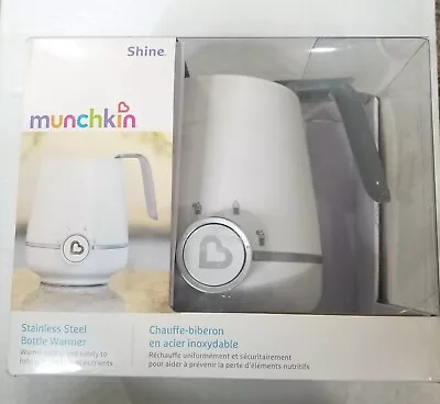 Munchkin Shine Stainless Steel Baby Bottle Warmer Color White/Silver • $19.89