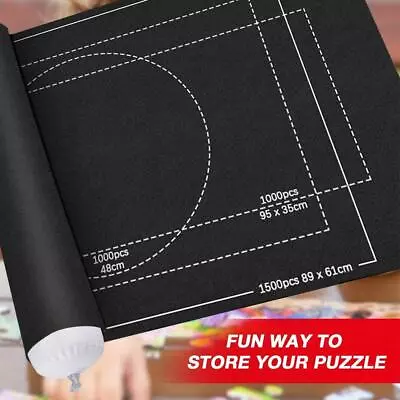 Jigsaw Puzzle Storage Mat Roll Up Puzzle Felt Storage Pad Up To 2000Pieces AU • $13.72