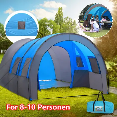 Camping Tent 8-10 Person Instant Family Outdoor Double Layer Tent Waterproof DHL • $161.49