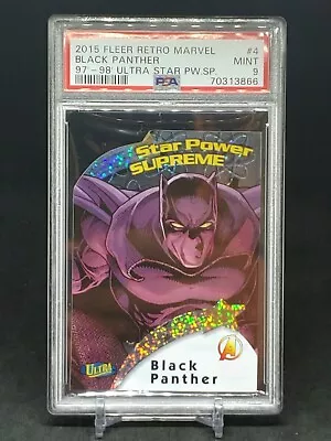 2015 Marvel Fleer Retro 97-98 Ultra Star Power Supreme Black Panther PSA 9 Mint • $72.74