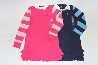 Bnwt Authentic Ralph Lauren Girls Long Sleeve Dress Size 8-10 12-14 16 • $34.95