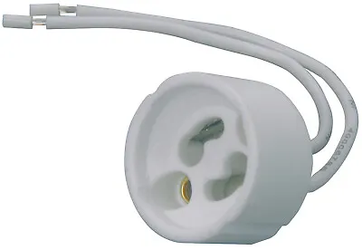 £4.99 • Buy Lyyt Ceramic Lamp Fitting For Standard GU10 Lamp Heat Resistant Fly Leads
