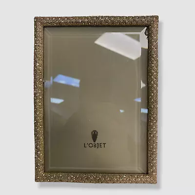 $350 L'Objet Swarovski Crystal 24K Gold Plated Photo Picture Frame | 5  X 7  • $111.98