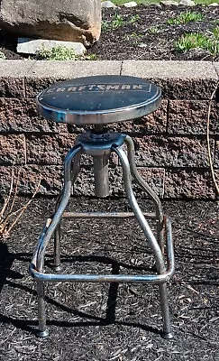 Vintage Craftsman Garage Adjustable Stool. • $29