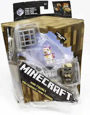 Minecraft Wood Series 10 Spawning Blaze Llama Zombie Mini Figure 3-Pack 2017+ • $14.95