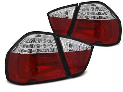 2 Rear Tail Lights For For BMW 3 Series E90 From 2005 To 2008 Red White LED BAR  • $377.75