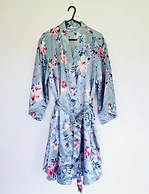 Kmart Anko Long Sleeve Satin Pyjama Japanese Style Kimono Pajama AU Size M 10-14 • $24.10