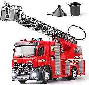  Boy Fire Truck Toy Metal DieCast Fire Truck Model，Water-Spraying Toy Fire  • $51.24