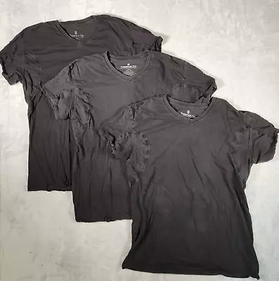 Thompson Tee T-Shirt Mens Large Black Hydro Shield Sweatproof Armpits Lot Of 3 • $49