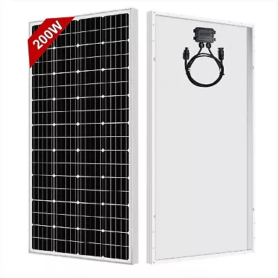 200W Monocrystalline Solar Panel High Efficiency Module RV Marine Boat Off Grid • £129.49