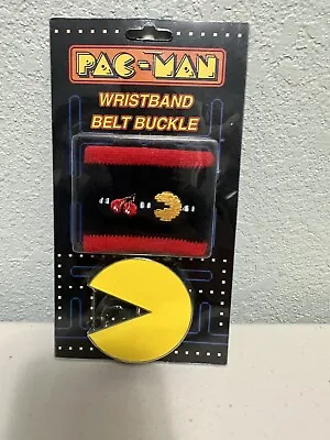 NEW 2010 Pacman Pac-Man Wristband Belt Buckle Atari Video Game Set Novelty • $21.13