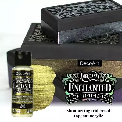 £4.39 • Buy DecoArt Americana Enchanted Shimmer Iridescent Top Coat Acrylic Paint 59ml 2oz