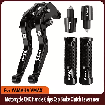 For YAMAHA VMAX Motorcycle CNC Handle Grips Cap Brake Clutch Levers New • $56.99