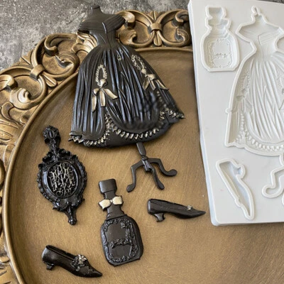 £6.99 • Buy Dress Shoes Relief Silicone Fondant Mould Cake Topper Mold Baking Sugarcraft DIY