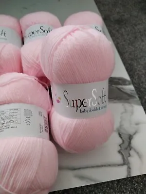 Woolcraft Jarol Supersoft Baby Double Knitting 5 Ballsx 100 Gram 1601 55% Nylon  • £9.99