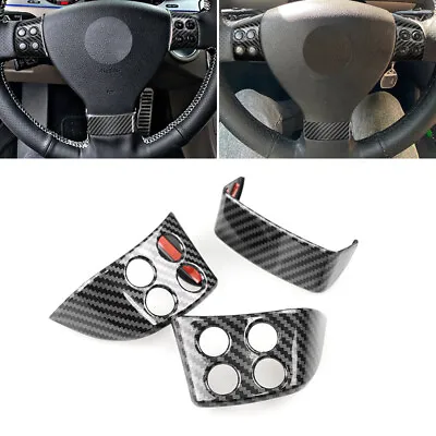 ABS Carbon Fiber Steering Wheel Trim Cover For VW Golf 5 Jetta Passat B6 Eos MK5 • $12.46