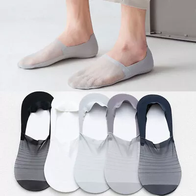 Men Socks Summer Thin Breathable Ice Silk Sock Seamless Invisible No Show Socks • $1.03