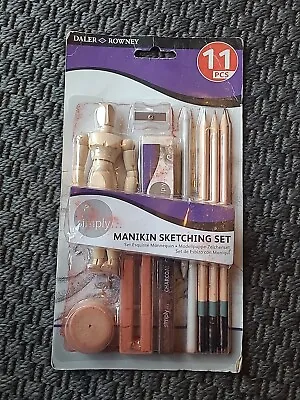 Daler Rowney Manikin Sketching Set 11 Pieces New Great Gift Free Postage  • £8.99