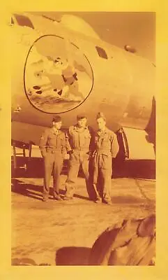 1948 Kodacolor Snapshot Photo B-29 64th Bomb Sqdn Pride Of Tucson Nose Art - 2 • $150