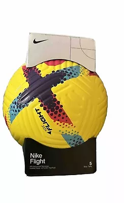 NIKE FLIGHT  SOCCER  Aerowsculpt Premier League Size 5 Yellow NIB! • $119.99