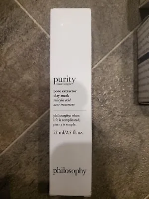 Philosophy Purity Made Simple PORE EXTRACTOR Exfoliating CLAY MASK 2.5oz NIB! • $14.90