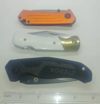 Lot Of 3 Used Pocket Knives(Kobalt/Ozark Trail/Cabela's) • $0.99