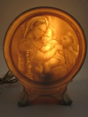 Vintage Madonna And Child Lithophane Lighted Porcelain Art  • $58.61