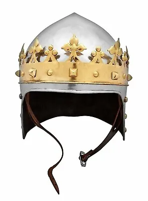 Medieval Knight Crown Helmet Crusader Costume Armor LARP Collectible Gift Item • $83.60