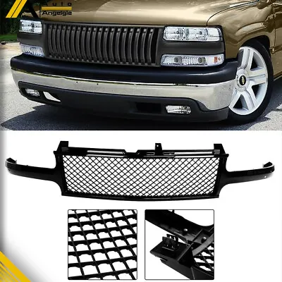 Front Bumper Glossy Black Grill For 1999-2001 02 /00-06 Silverado Tahoe Suburban • $66.78