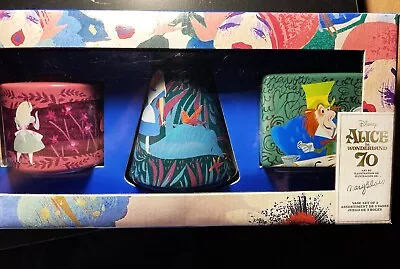 Disney Alice In Wonderland  Vases With Mary Blair Artwork Set Of 3 New In Box • $30