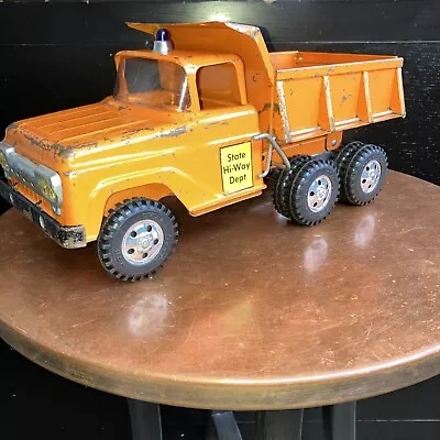 VINTAGE TONKA CUSTOM DUMP TRUCK STATE HI-WAY DEPT TANDEM AXLE 1950’s 1960’s • $274.99