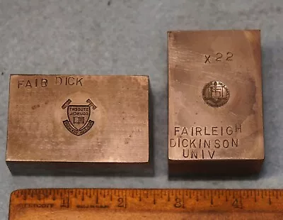 Vintage FAIRLEIGH DICKINSON UNIVERSITY Student Council Pins 2 STAMPING DIES C226 • $60