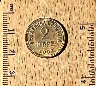 Montenegrin Coin 2 Pare 2002.year UNC Montenegro Crna Gora • $49