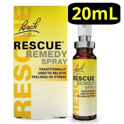 RESCUE REMEDY 20mL Oral Liquid Spray For Stress & Mild Anxiety Relief Bach Vegan • $17.49