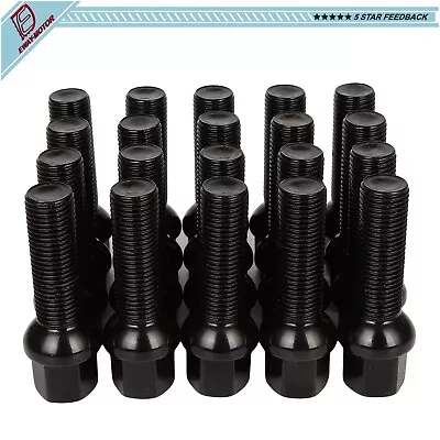 20 M14x1.5 Overtall 64mm Lug Nuts Black 17mm Hex For Audi Q3 Q2 Q7 SQ5 A3 A4 • $30.98