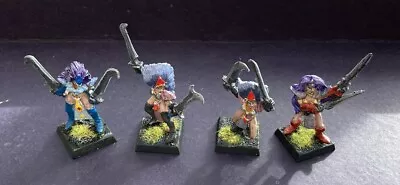 4 Warhammer Metal Classic Dark Witch Elves (Elf) Painted • £15