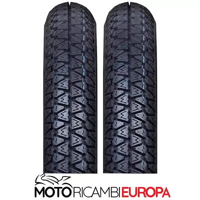 PAIR KIT 2 TIRES WHEEL 3.50.10 56J Piaggio Vespa PX 125 150 200 • £30.99