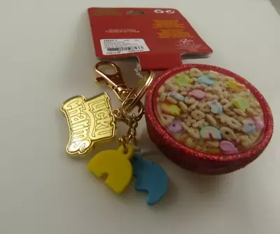 Lucky Charms Cereal Bowl Bling Key Bag Tag Bling Key Chain Keychain • $14.99