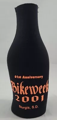 2001 Bike Week Sturgis Black Bottle Cooler Koozie 61st Anniversary NWOT Vintage  • $12.59