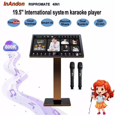CA-InAndon 19.5'' R5PROMATE Karaoke Player Youtube1-6TB 4IN1卡拉OK机Smart AI • $468.04