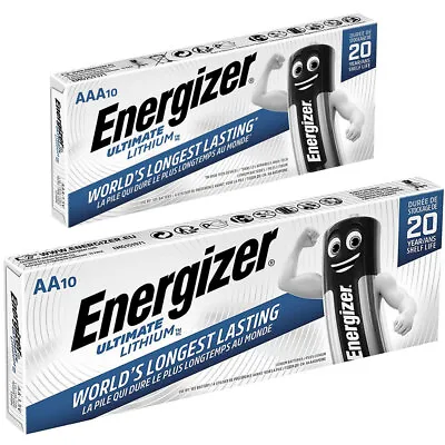 ENERGIZER AA AAA ULTIMATE LITHIUM BATTERIES 1.5v LR6 FR6 BATTERY 20 YEARS EXPIRY • £3.65