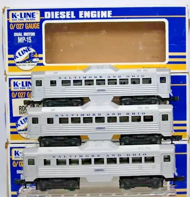 K-Line K-26001 Baltimore &Ohio RDC Car 26002 & 26003 &  (2) RDC Dummy Car Lot • $284.99