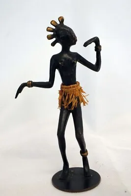 Vintage Bronze African Woman Dancer Sculpture Hagenauer Rohac Era 5 Inch • £71.35